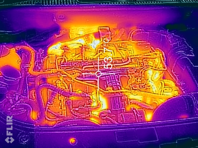 Wärmebild aus einer Thermographischen Prüfung, SVB-Bauer, unabhängiger Kfz-Sachverständiger / Gutachter in Wiesbaden & Umgebung
